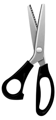 Produktbild von Zickzackschere, Stoffschere 23,5 cm Edelstahlgriff Schwarz, Schere zum Schneiden von Stoff, Kleidung, Textilien, Nähen, Papier, Basteln