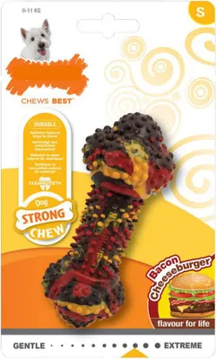 Produktbild von Beißring für Hunde Nylabone Strong Chew Bacon Käse Hamburger S