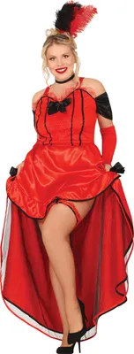 Immagine prodotto di Costume da donna sexy da saloon con abito rosso taglia S - L, taglia:XL