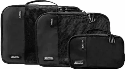 Produktbild von Scicon Reise-packwürfel-set 3 Stücke Schwarz  Schwarz One Size