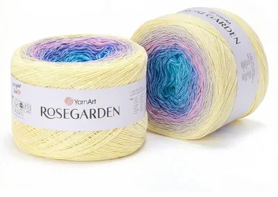 Obrázek produktu pro YarnArt Rosegarden 332 bavlněná příze s ombré efektem, 250 g/1000 m, na šátky a šály