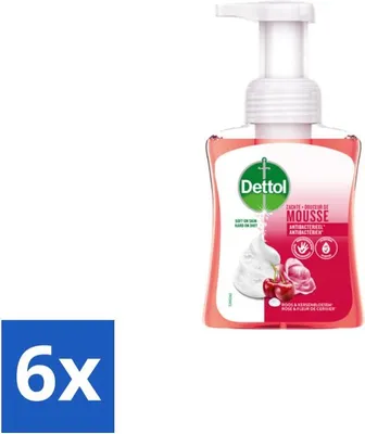 Immagine prodotto di Dettol - Sapone schiuma per mani - Rose e fiori di ciliegio - Mousse morbida - 250 ml - Confezione risparmio - 6 pezzi
