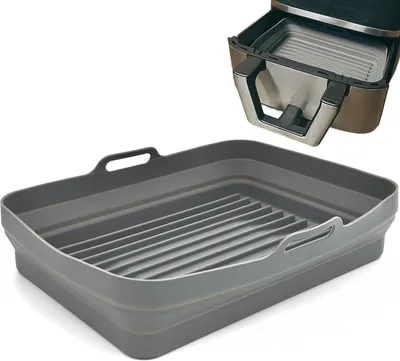 Immagine prodotto di Stampo in silicone rettangolare, riutilizzabile, 1 pezzo, adatto per friggitrici ad aria e forni