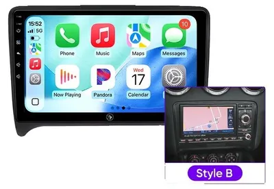 Productafbeelding van Multimediaspeler voor auto, met touchscreen, spraakbesturing, compatibel met Audi TT 2 (2006-2014). Draadloos, A4 2G, 64GB opslag, stijlvol design