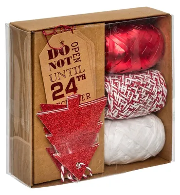 Produktbild von Set mit 3 weihnachtsbändern und 12 geschenkanhängern - Feeric Lights & Christmas
