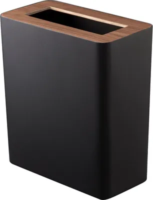 Image de YAMAZAKI Corbeille à papier Poubelle noire 3195