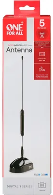 Produktbild von One For All SV 9311, Drinnen, Schwarz, 1 m, DVB-T, DVB-T2, 5000 m, 1 Stück(e)