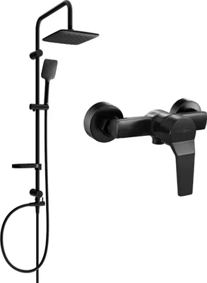 Immagine prodotto di Mexen Sven set doccia esterno con soffione e miscelatore doccia Caro, nero - 746640262-70