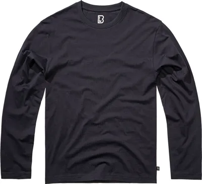 Produktbild von Langarmshirt klassisch geschnitten navy-blau 4XL aus gekämmter Baumwolle 160g/m²