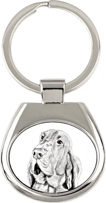 Immagine prodotto di Bloodhound portachiavi con foto di cane Art-Dog