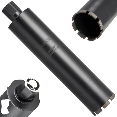 Image de Trépan de carottage VEVOR Couronne de forage φ 89 mm 356 mm de profondeur de forage, 1-1/4 pouce-7 femelle, technologie de soudage de haute précision, trépan de carottage au diamant humide Trépan de carottage pour béton armé brique maçonnerie