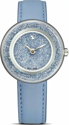 Produktbild von Swarovski Crystalline Lustre Uhr, Schweizer Produktion, Lederarmband, Blau, Edelstahl CRYSTALLINE LUSTRE:LS BLUE/BLUE/STS 5681733