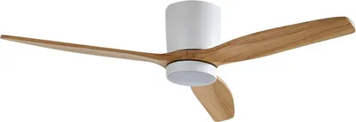 Produktbild von Lucande LED-Deckenventilator Faipari, Holz hell, DC, 132 cm