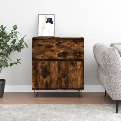 Produktbild von The Living Store Sideboard Räuchereiche 60x35x70 cm Holzwerkstoff