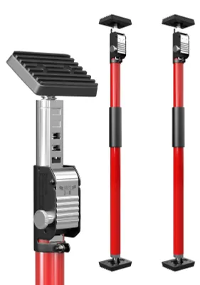 Teleskopstange 75-133 cm, 2 Stück, 50 kg, Stahl, Rot