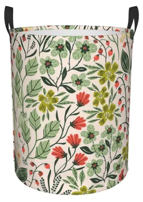Image de Panier à linge pliable, motif floral