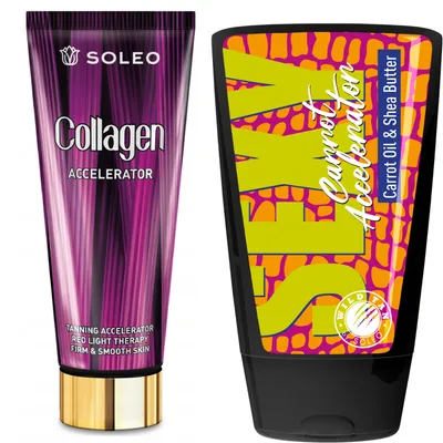 Produktbild von Set Bräunungsbeschleuniger Soleo Collagen Accelerator + Wild Tan Sexy Carrot