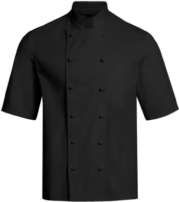 Produktbild von Greiff GASTRO MODA Herren Cuisine Premium Kochjacke Kurzarm Regular-Fit Schwarz XS