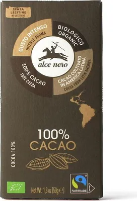 TABLICZKA GORZKA 100 % KAKAO BIO 50 g - ALCE NERO