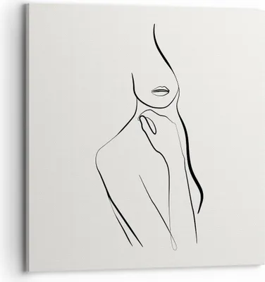 Produktbild von Bild auf Leinwand - Leinwandbild - Einteilig - Frau Skizze Zeichnung - 70x70cm - Wand Bild - Wanddeko - Wandbilder - Leinwanddruck - Bilder - Wanddekoration - Leinwand bilder - Wandbild - AC70x70-5045