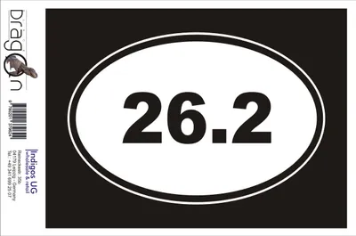 Produktbild von Aufkleber / Autoaufkleber - JDM / Die cut / Auto / OEM - 26.2 run - 180x120mm gold - Heckscheibe / Heckscheibenaufkleber