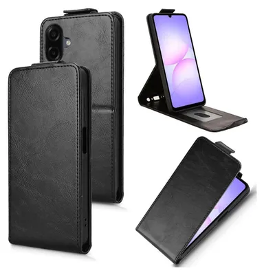 Obrázok produktu pre Pre Samsung Galaxy A07 4G Magnetic Wallet Synthetic Leatherette Protective Cover Black