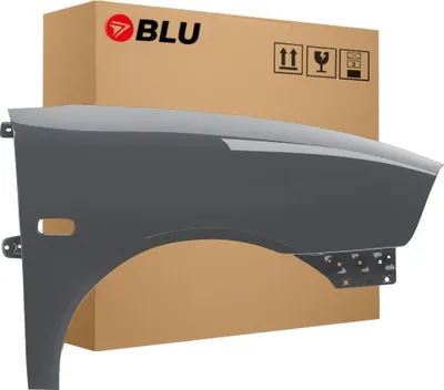 Immagine prodotto di BLU Parafango compatibile con Seat Ibiza Cordoba (6L - III 3. Generation) LW7Y Destra Grau DelphinGrau | 2002-2008 | Anteriore | Verniciato | Pronto per il montaggio | Zincato