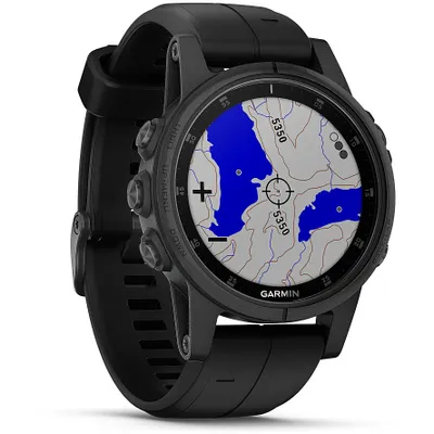 Produktbild von Garmin 010-01987-03 Fenix 5S Plus Sapphire Schwarz