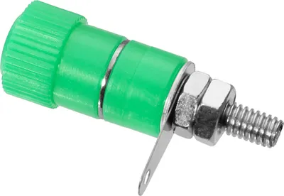 Produktbild von 10x Bananenkupplung 4mm Laborkupplung Einbaubuchse Bananen Kupplung Stecker Grün