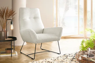 Produktbild von KAWOLA Sessel BISA Cord cremeweiß