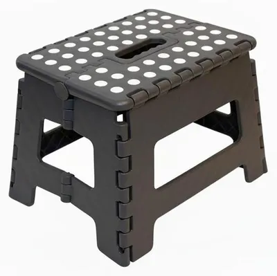 Produktbild von Klapphocker, Tritthocker Dark Grey Faltbar H 22cm bis 150KG für Kinder