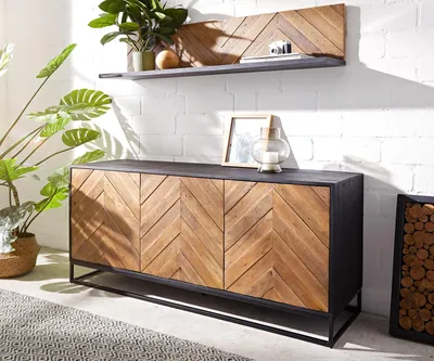 Produktbild von DELIFE Sideboard Famke 145 cm Mango Teak 3 Türen
