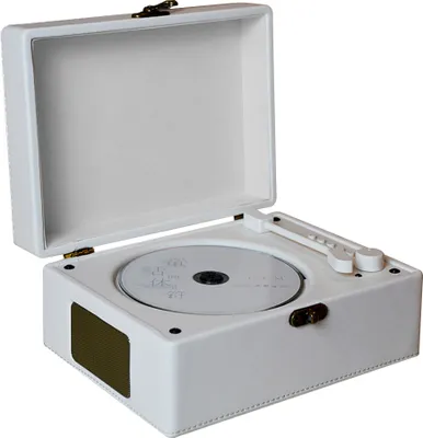 Obrázek produktu pro CD přehrávač, gramofon, BT5.0, hi-fi reproduktor, vestavěný reproduktor, s dálkovým ovládáním, bílý