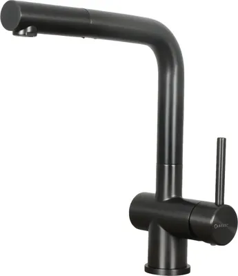Produktbild von CARESSI Armatur 12036 GUN METAL mit ausziehbarem Auslauf / Einhebelmischer