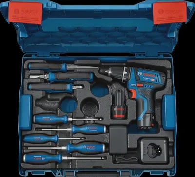 Image de GSR 12V-15 Professional et outillage à main - BOSCH - avec 2 batterie 12V 2Ah - chargeur - L-Boxx - 060186810R