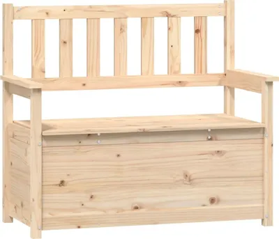 Obrázek produktu pro vidaXL Lavice 112,5x51,5x96,5 cm borovicový masiv