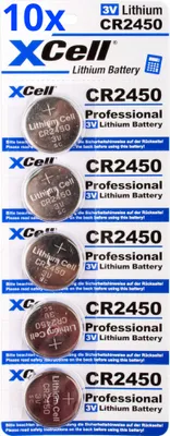 Immagine prodotto di 50x CR2450 batteria a bottone al litio 3V / 620mAh (10x confezione da 5)