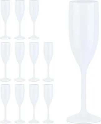 Obrázek produktu pro Plastové sklenice na šampaňské - sada 12 ks