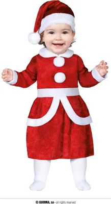 Produktbild von Kleiner Weihnachtsmann Kleinkindkostüm für Weihnachten rot-weiss 18-24 Monate