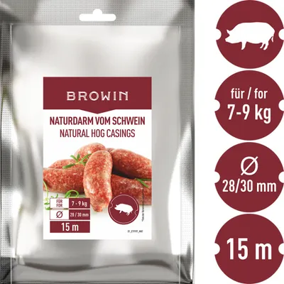Produktbild von Schweindärme 28/30mm | 15 Meter | Schweinedarm Wurst Naturdarm Würstchen Därme zur Wurstherstellung