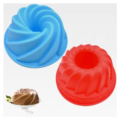 Produktbild von Gugelhupfform, 2 Stück Silikon Gugelhupf Backform Ø 23 cm