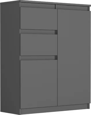 Obrázek produktu pro Komoda 98Cm Szafka 2 Szuflady Antracyt S-2