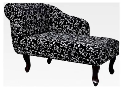 Produktbild von Chaiselongue in Schwarz und Weiß aus Stoff