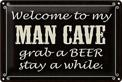 Produktbild von Blechschild Spruch 40x30cm welcome to my MAN CAVE