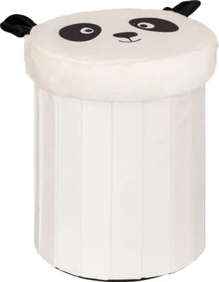 Immagine prodotto di Pouf per bambini pieghevole a forma di panda "Andy" nero e bianco 30x36 cm  - Atmosphera créateur d'intérieur