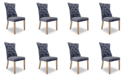 Produktbild von 8x Stühle Stuhl Polster Design Chesterfield Garnitur Sessel Komplett Set Ashley