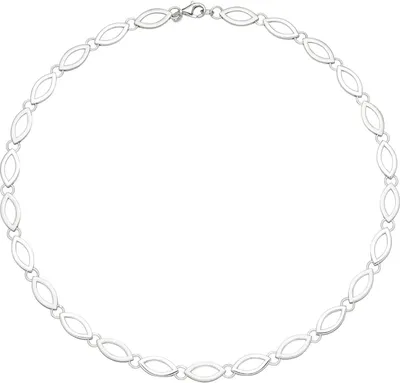 Produktbild von 7,7mm Collier Halskette 925 Silber teilmattiert & rhodiniert 45cm Halsschmuck
