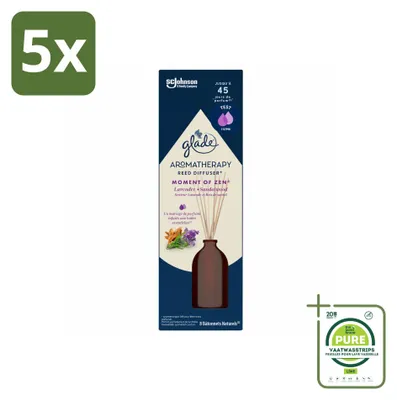 Immagine prodotto di 5 diffusori aromatici Glade "Momento di Zen" - Lavanda e sandalo - 80 ml - Confezione grande - 5 pezzi