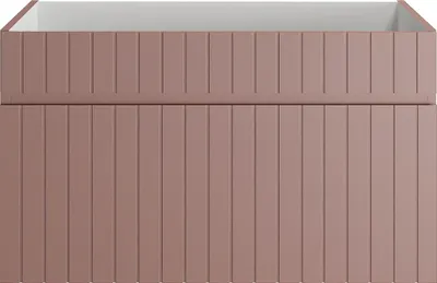 Produktbild von Waschbeckenunterschrank hängend - Streifen-Optik - Rosa - 80 cm - SATARA