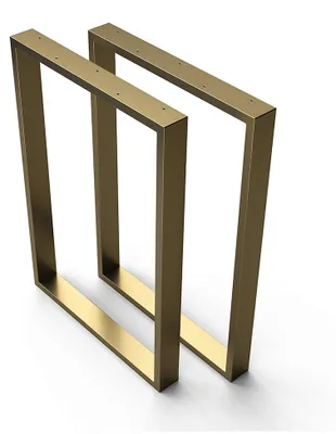 Produktbild von 1xPaar sossai Tischkufen in Gold 50x72cm Tischgestell Tischbeine Tischuntergestell TKK1 Rahmen
